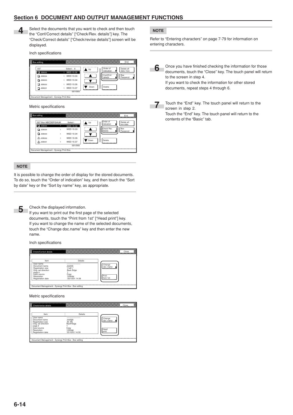 Metric specifications | TA Triumph-Adler DC 2075 User Manual | Page 130 / 263