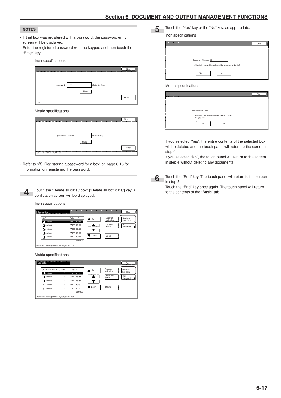 Metric specifications | TA Triumph-Adler DC 2075 User Manual | Page 133 / 263