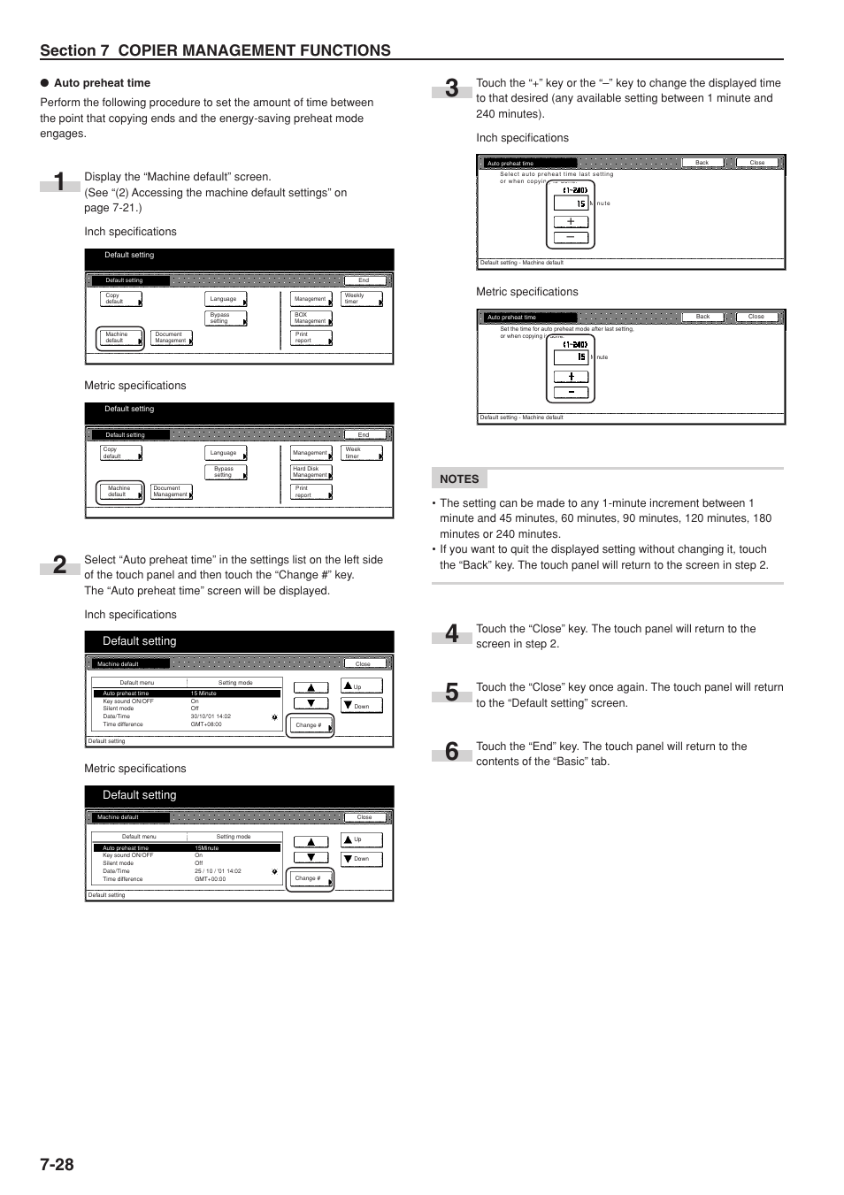 Default setting | TA Triumph-Adler DC 2075 User Manual | Page 168 / 263