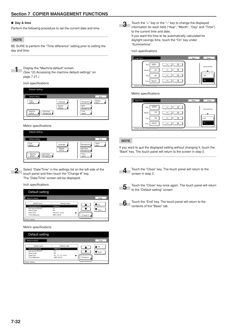 Default setting | TA Triumph-Adler DC 2075 User Manual | Page 172 / 263