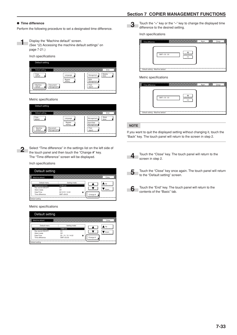 Default setting | TA Triumph-Adler DC 2075 User Manual | Page 173 / 263