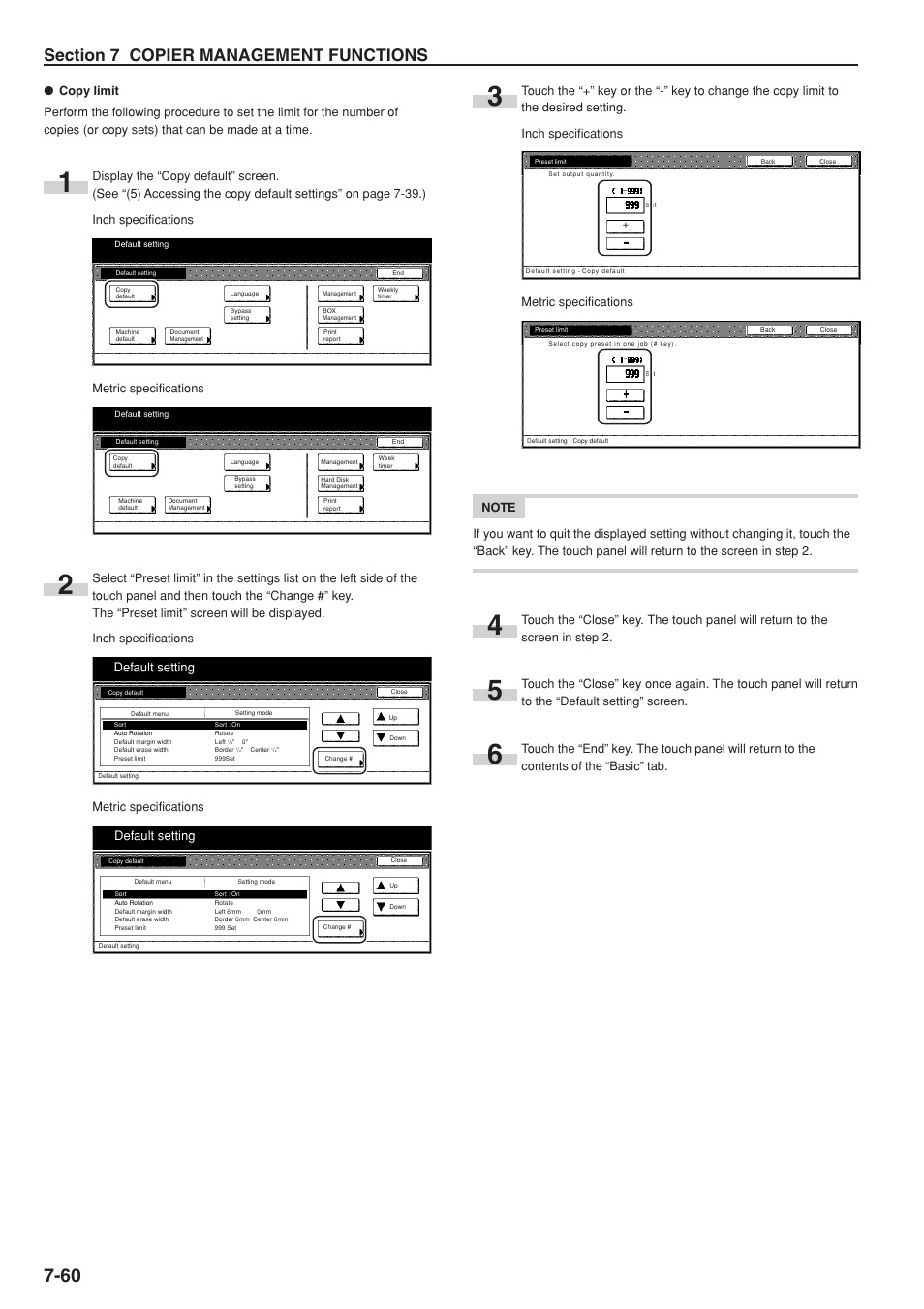 Default setting | TA Triumph-Adler DC 2075 User Manual | Page 200 / 263