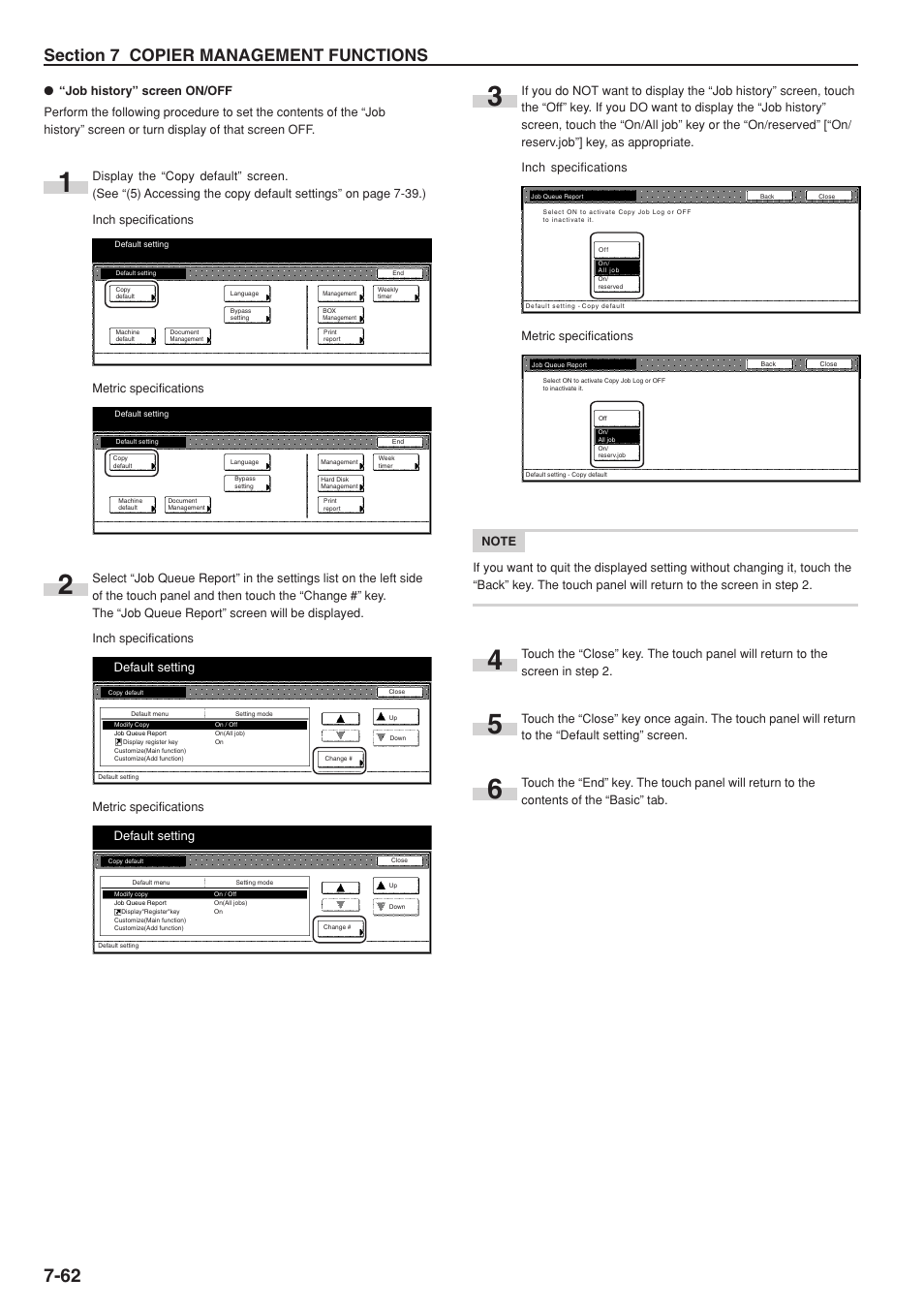 Default setting | TA Triumph-Adler DC 2075 User Manual | Page 202 / 263