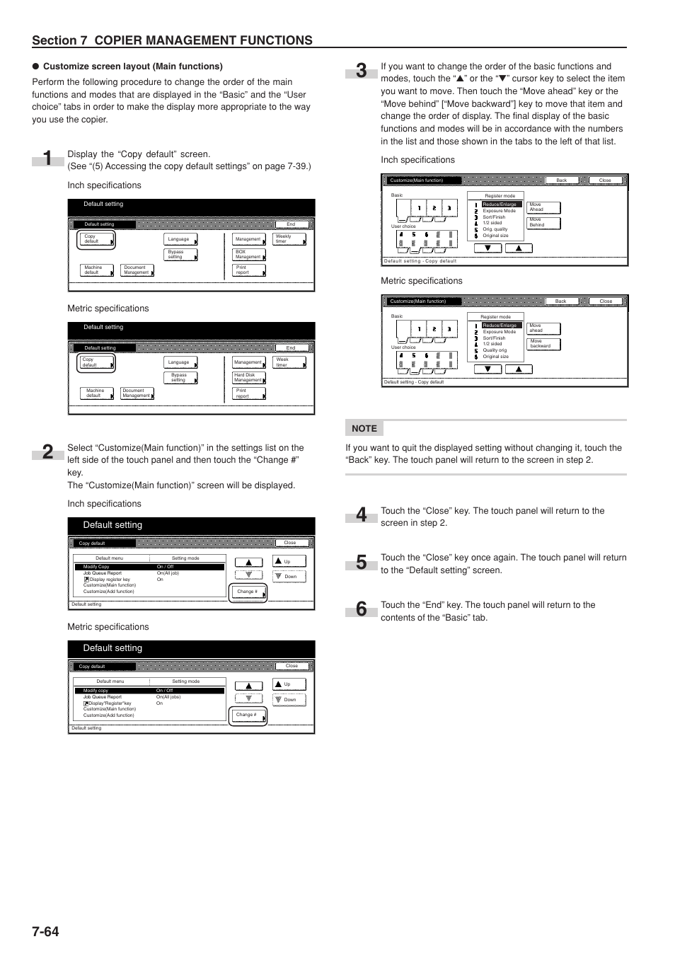 Default setting | TA Triumph-Adler DC 2075 User Manual | Page 204 / 263