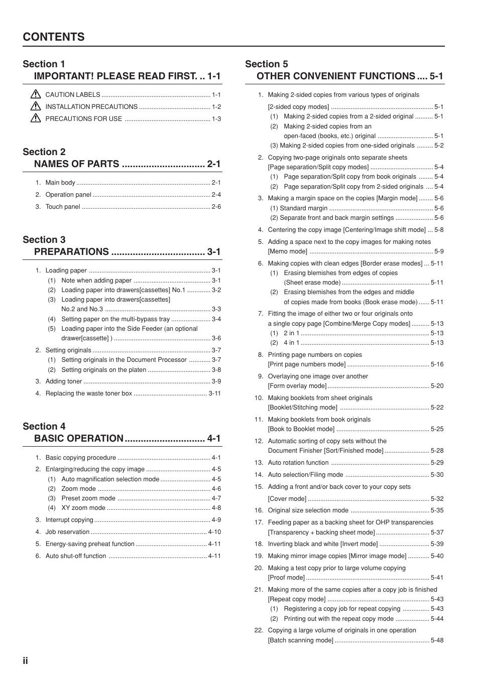TA Triumph-Adler DC 2075 User Manual | Page 4 / 263