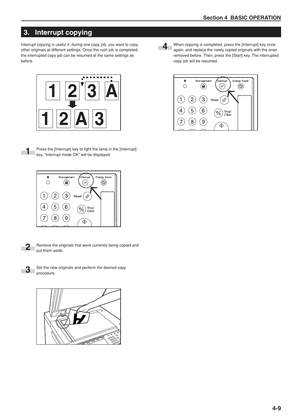 Interrupt copying | TA Triumph-Adler DC 2075 User Manual | Page 41 / 263