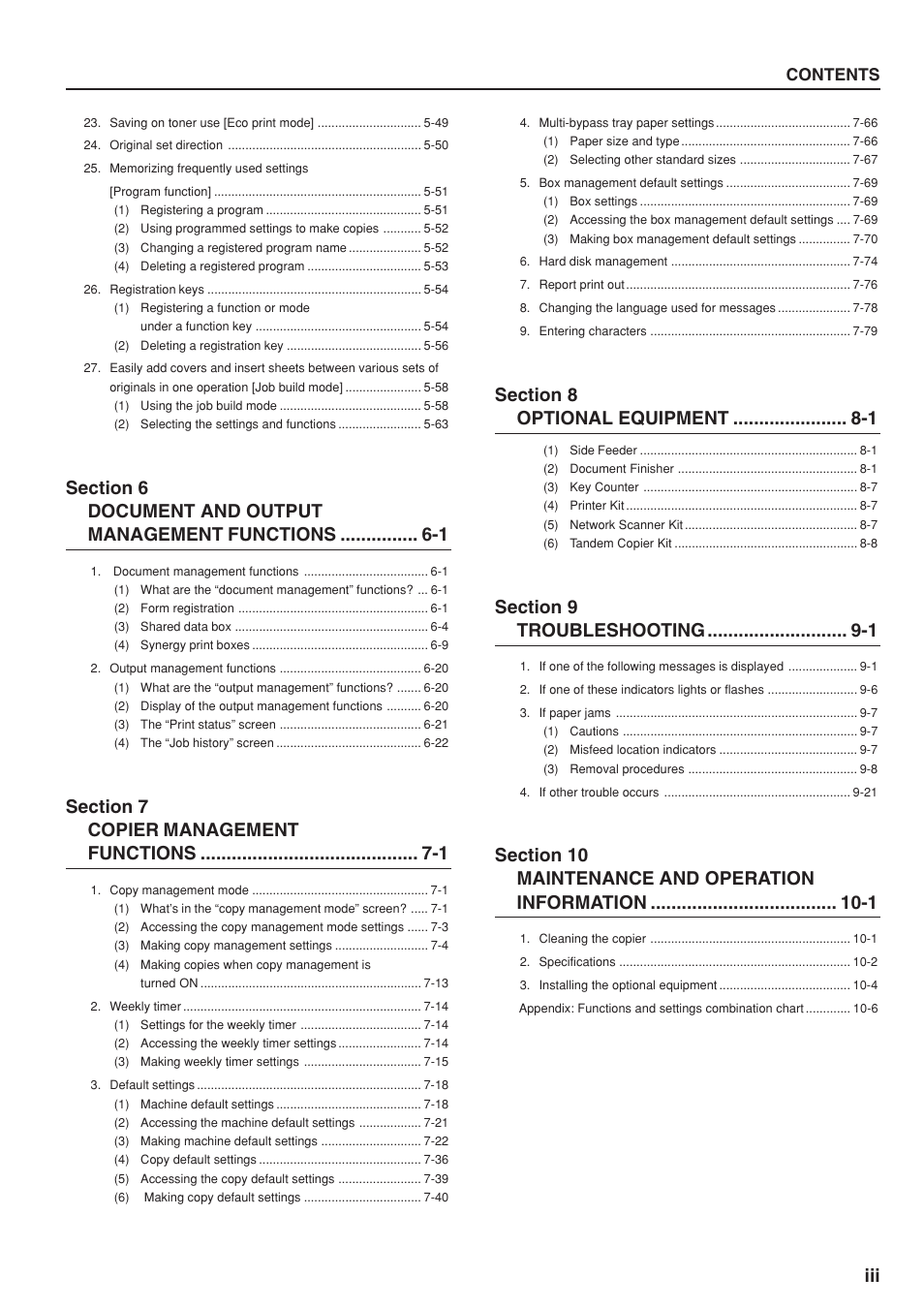 TA Triumph-Adler DC 2075 User Manual | Page 5 / 263