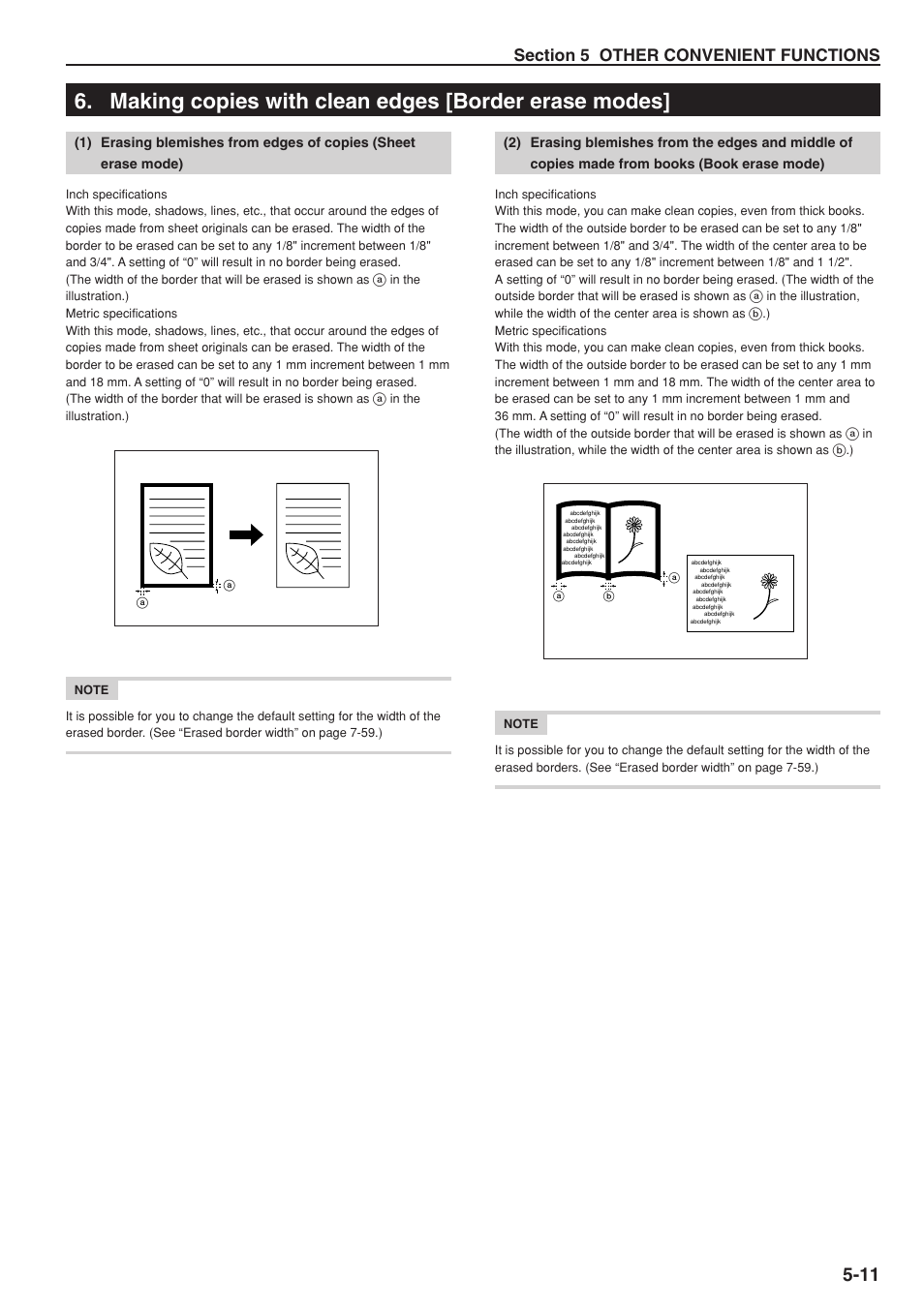 Making copies with clean edges [border erase modes | TA Triumph-Adler DC 2075 User Manual | Page 55 / 263