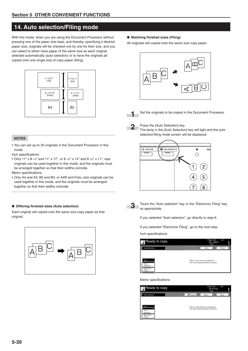 Auto selection/filing mode | TA Triumph-Adler DC 2075 User Manual | Page 76 / 263