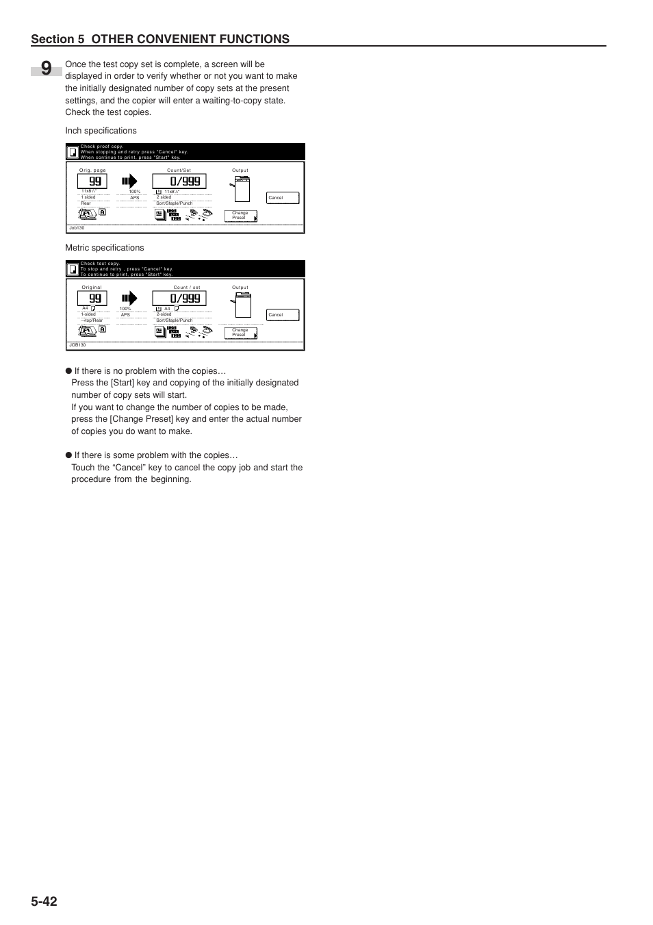 Metric specifications | TA Triumph-Adler DC 2075 User Manual | Page 88 / 263