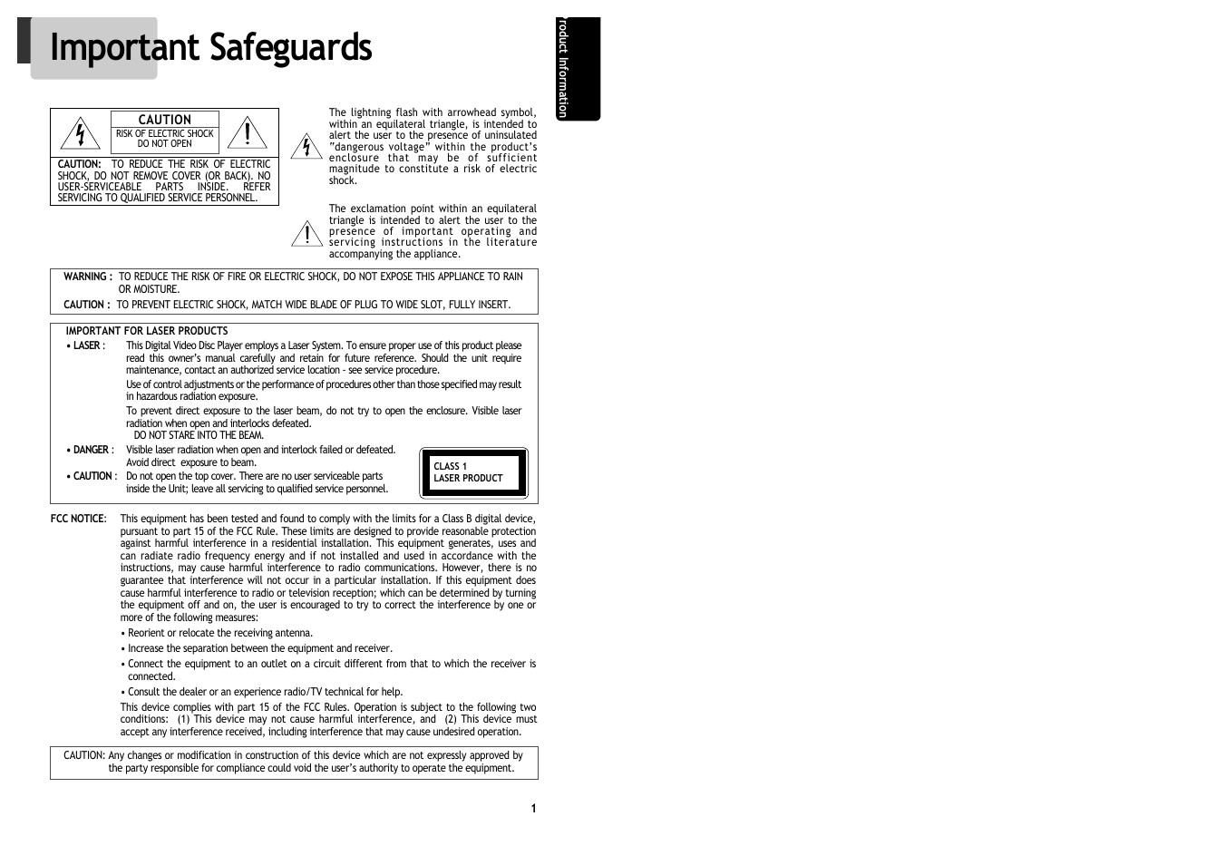 Important safeguards | Daewoo DV6T534B User Manual | Page 3 / 28