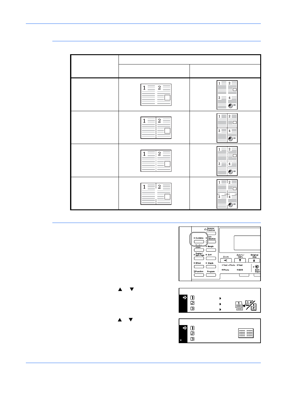 Borderline types, Using combine mode | TA Triumph-Adler DC 2116 User Manual | Page 21 / 161