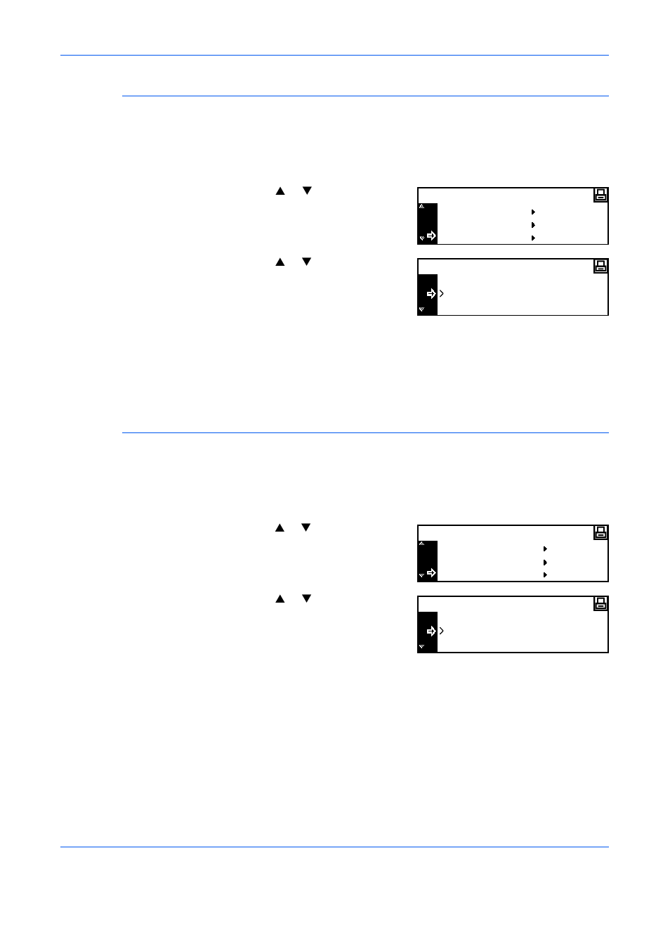 Line feed (lf) action, Carriage return (cr) action | TA Triumph-Adler DC 2116 User Manual | Page 57 / 161