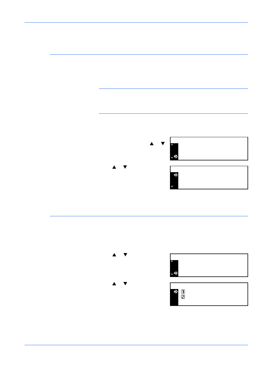 Paper type (cassettes 1 to 4), Multi-bypass tray confirmation display | TA Triumph-Adler DC 2116 User Manual | Page 99 / 161