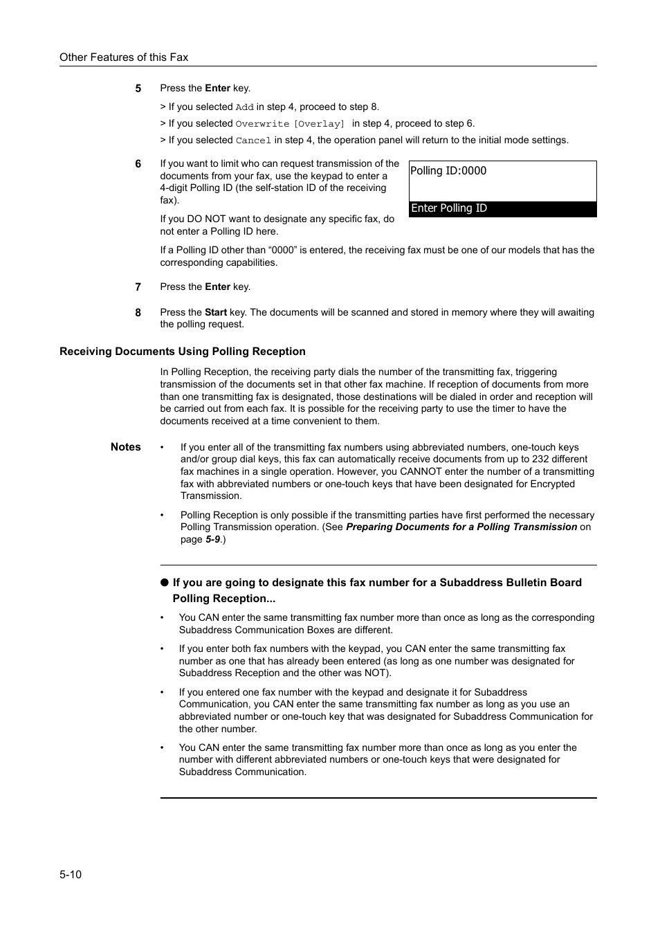 Receiving documents using polling reception, Receiving documents using polling reception -10 | TA Triumph-Adler DC 2116 User Manual | Page 106 / 219