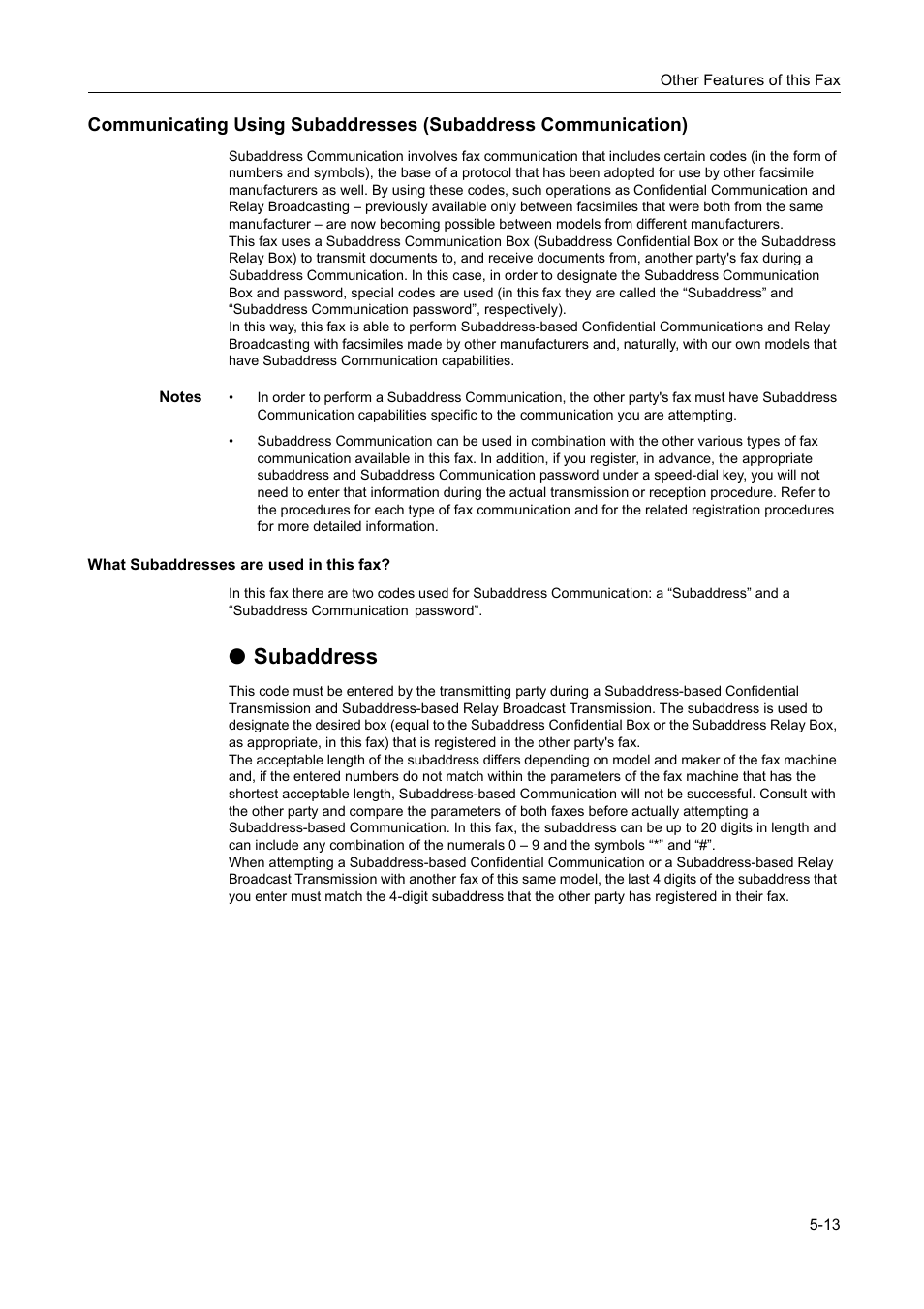 What subaddresses are used in this fax, What subaddresses are used in this fax? -13, Osubaddress | TA Triumph-Adler DC 2116 User Manual | Page 109 / 219