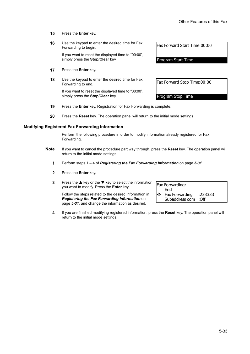 Modifying registered fax forwarding information | TA Triumph-Adler DC 2116 User Manual | Page 129 / 219