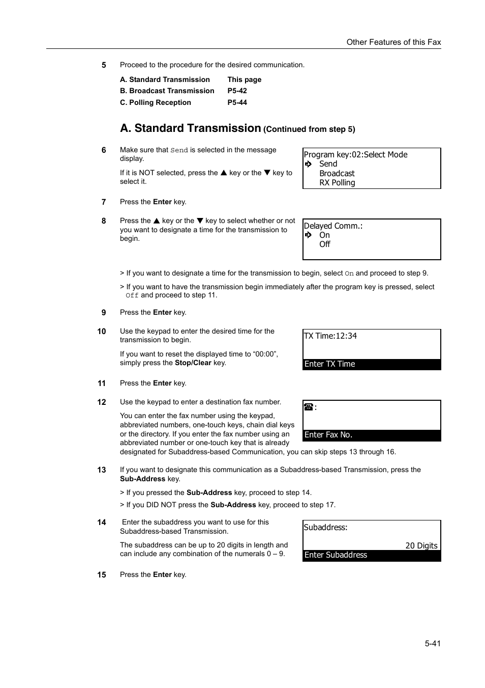 A. standard transmission | TA Triumph-Adler DC 2116 User Manual | Page 137 / 219