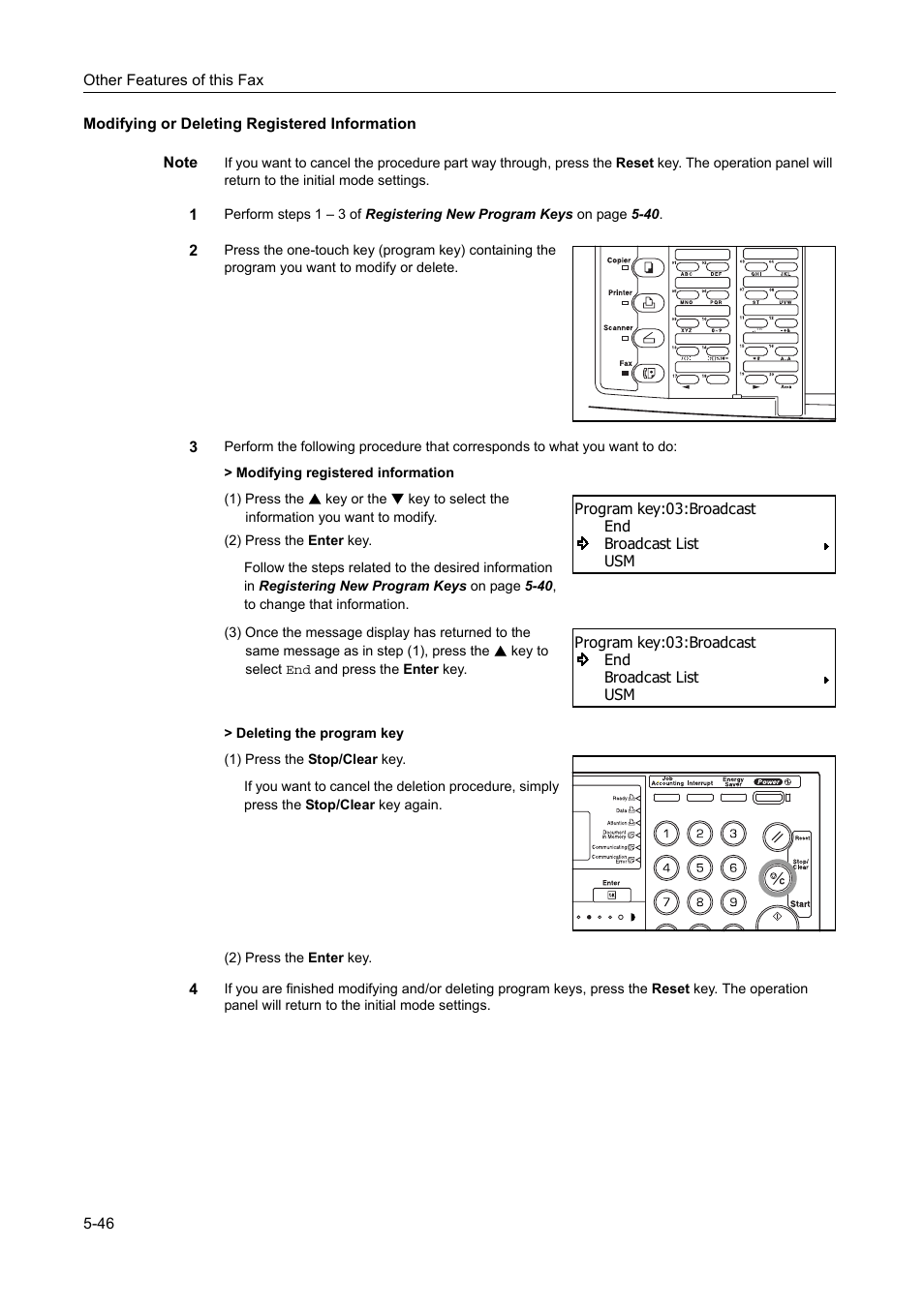 Modifying or deleting registered information, Modifying or deleting registered information -46 | TA Triumph-Adler DC 2116 User Manual | Page 142 / 219