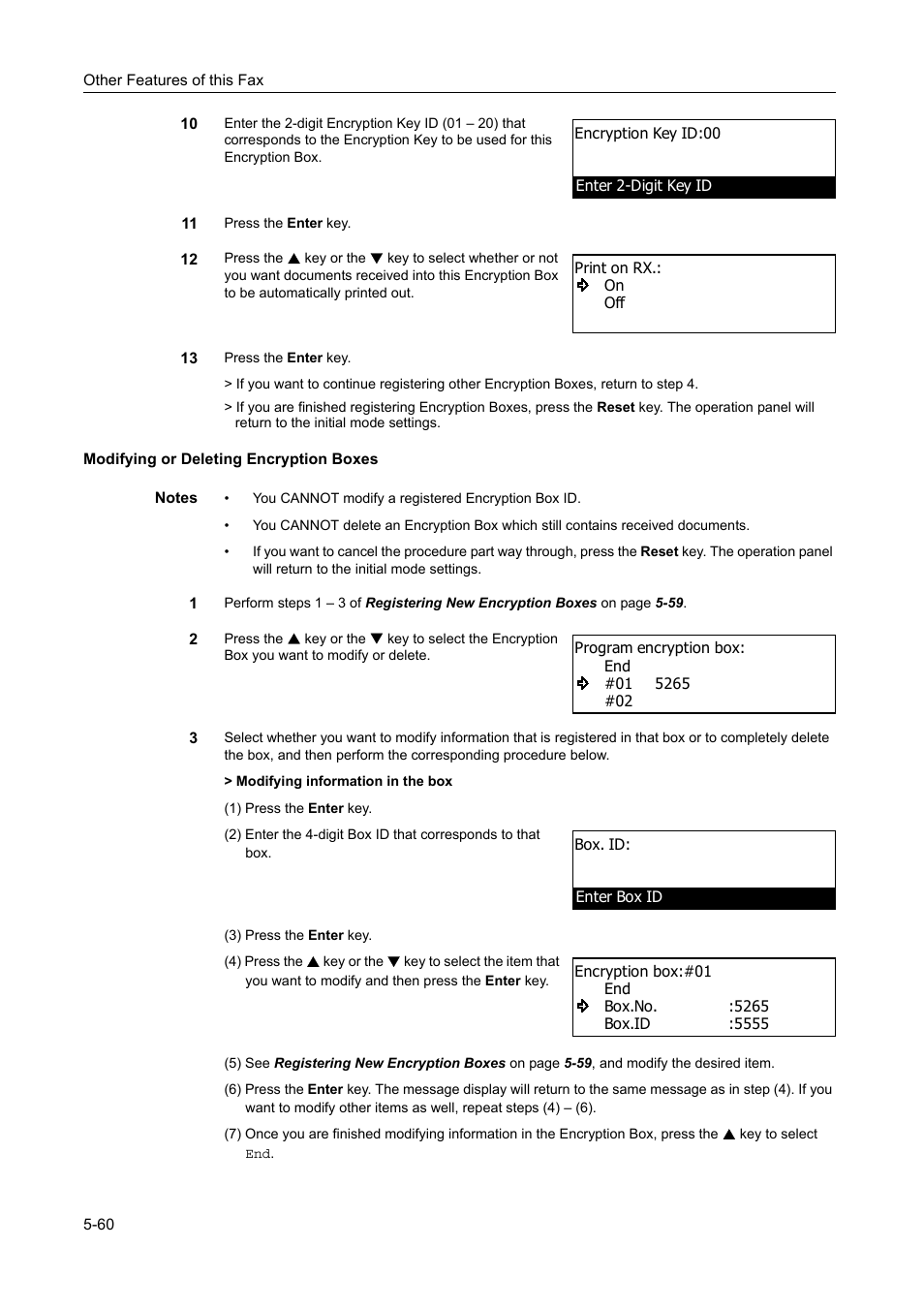 Modifying or deleting encryption boxes, Modifying or deleting encryption boxes -60 | TA Triumph-Adler DC 2116 User Manual | Page 156 / 219
