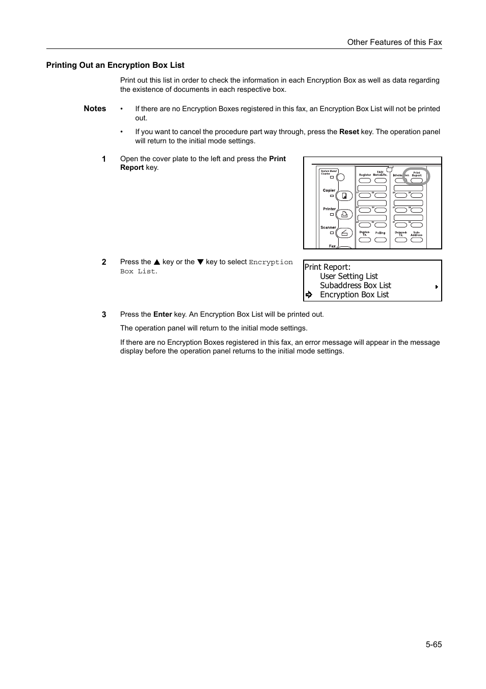 Printing out an encryption box list, Printing out an encryption box list -65 | TA Triumph-Adler DC 2116 User Manual | Page 161 / 219