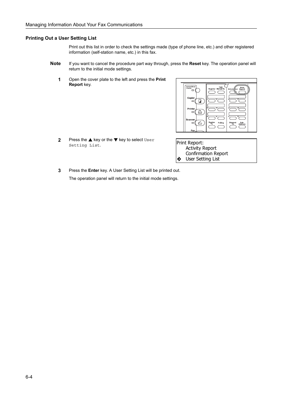 Printing out a user setting list, Printing out a user setting list -4 | TA Triumph-Adler DC 2116 User Manual | Page 170 / 219