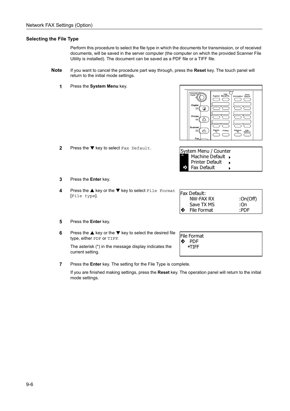 Selecting the file type, Selecting the file type -6 | TA Triumph-Adler DC 2116 User Manual | Page 198 / 219