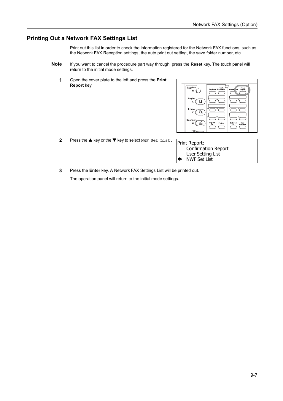 Printing out a network fax settings list, Printing out a network fax settings list -7 | TA Triumph-Adler DC 2116 User Manual | Page 199 / 219