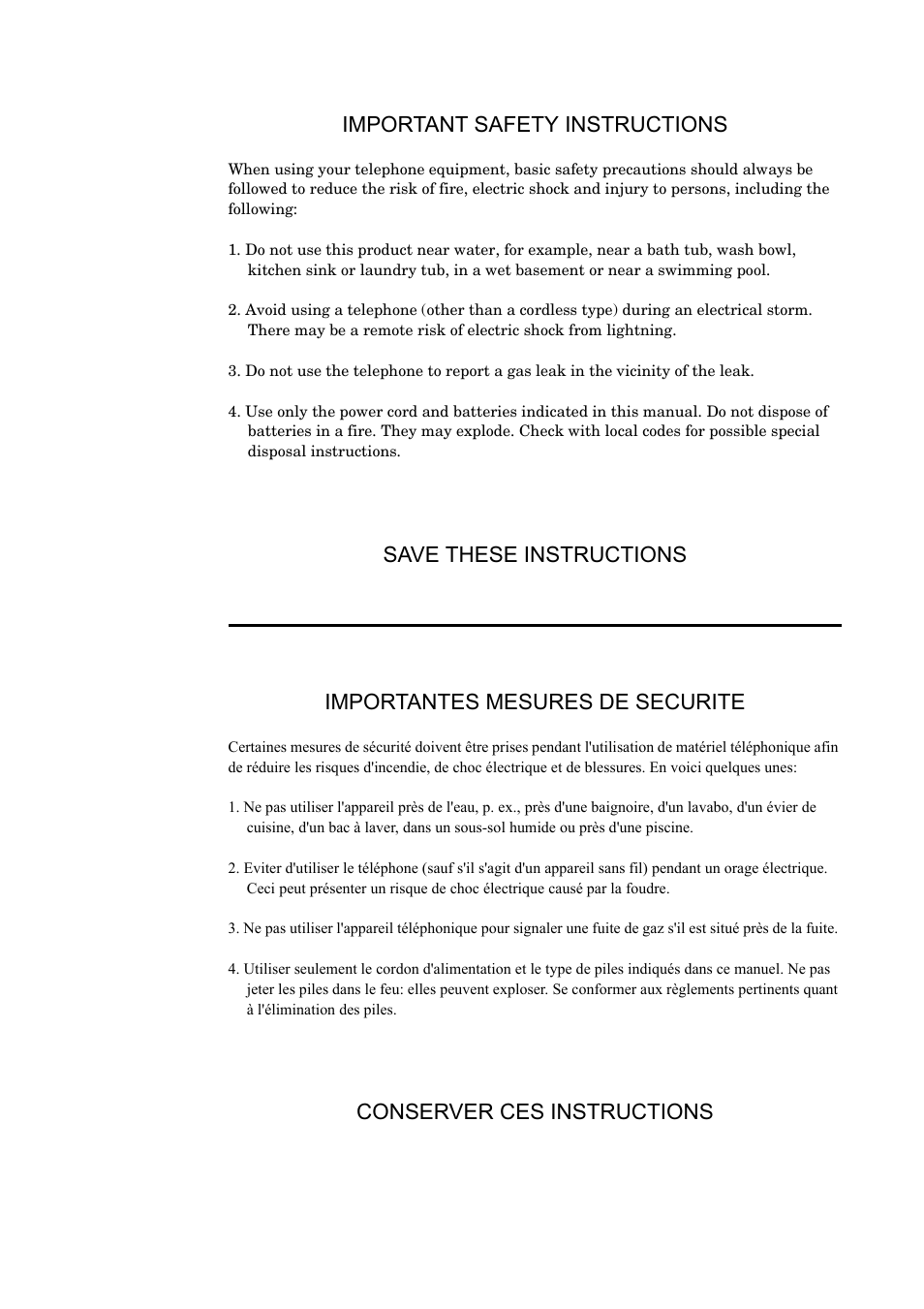 Important safety instructions, Conserver ces instructions | TA Triumph-Adler DC 2116 User Manual | Page 216 / 219