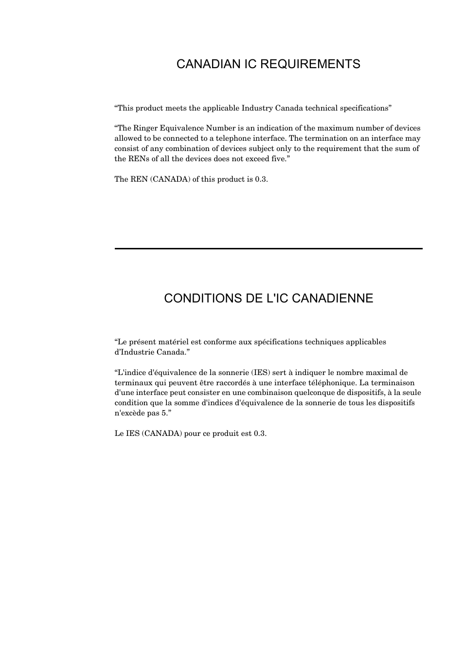 Conditions de l'ic canadienne, Canadian ic requirements | TA Triumph-Adler DC 2116 User Manual | Page 217 / 219