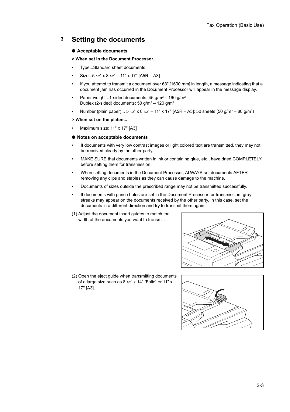 Setting the documents | TA Triumph-Adler DC 2116 User Manual | Page 39 / 219