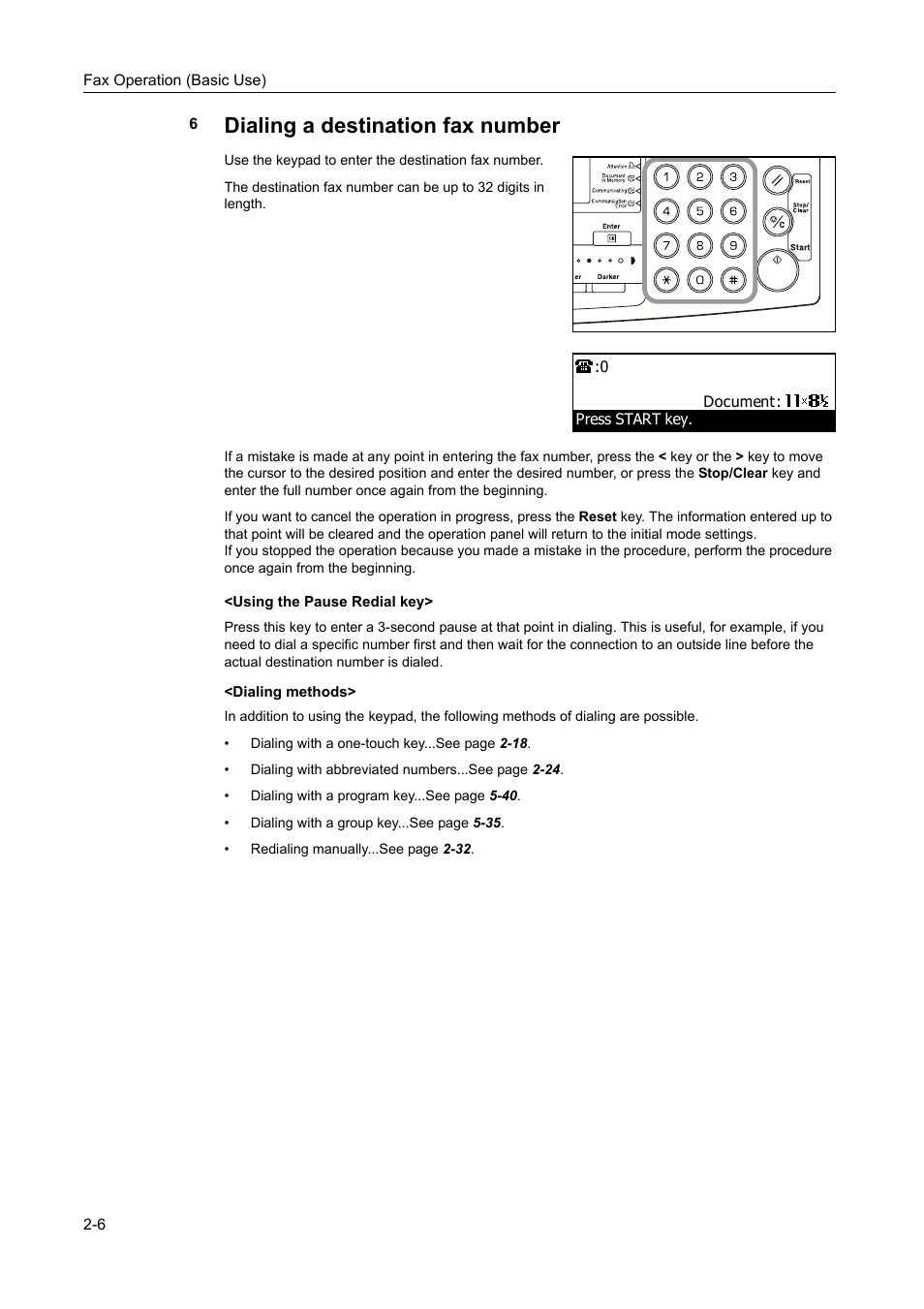Dialing a destination fax number | TA Triumph-Adler DC 2116 User Manual | Page 42 / 219