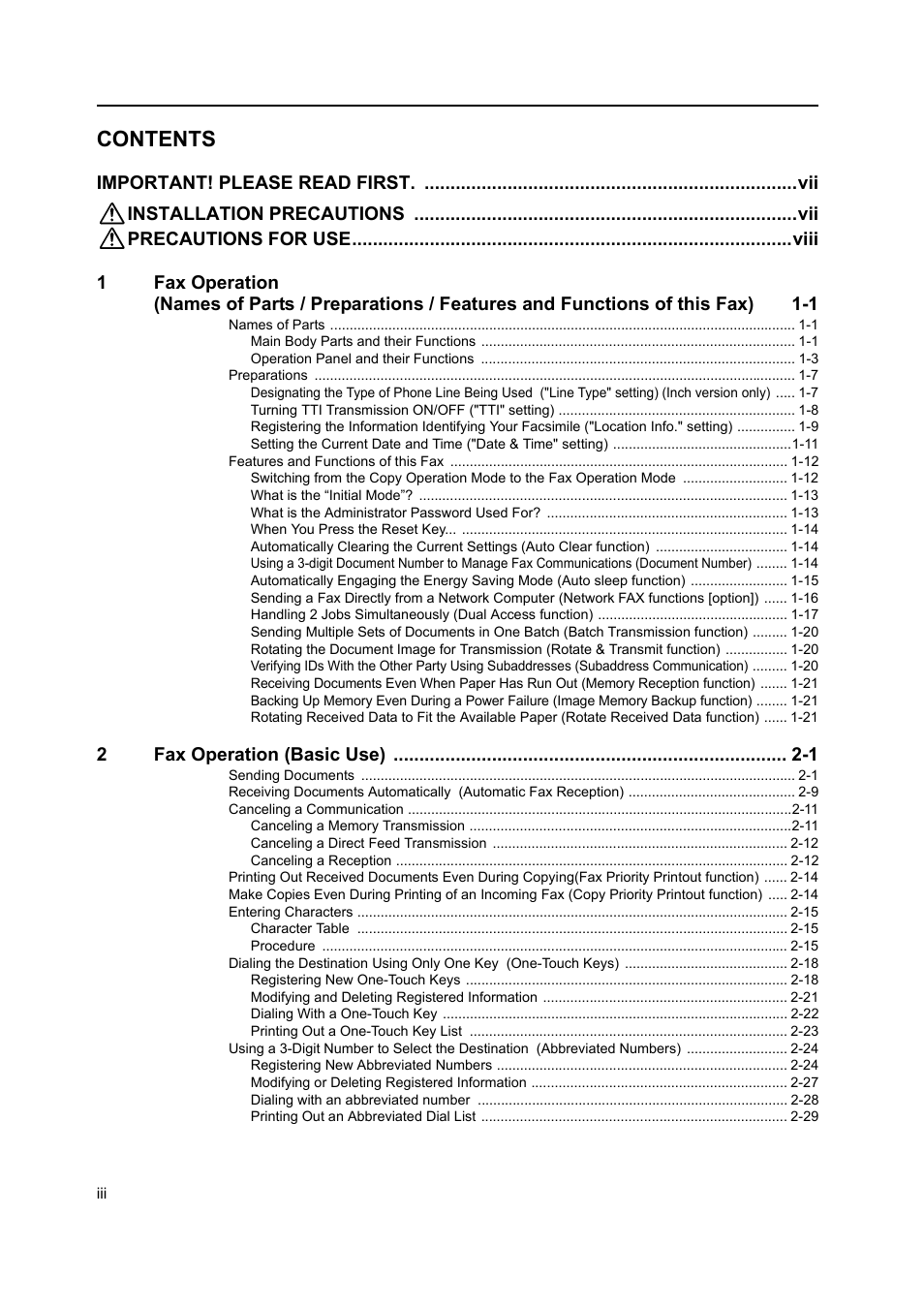 TA Triumph-Adler DC 2116 User Manual | Page 8 / 219