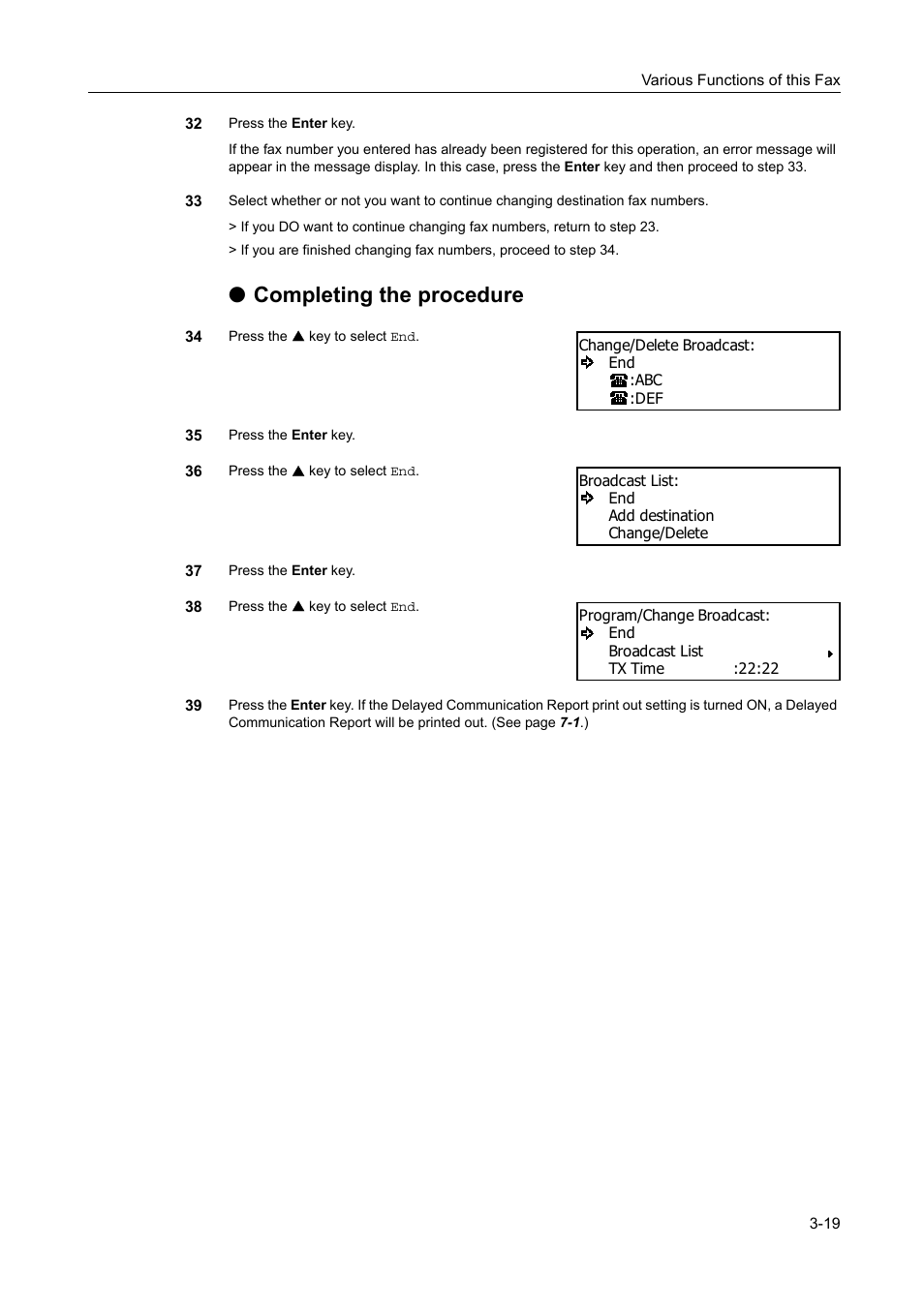 Ocompleting the procedure | TA Triumph-Adler DC 2116 User Manual | Page 87 / 219