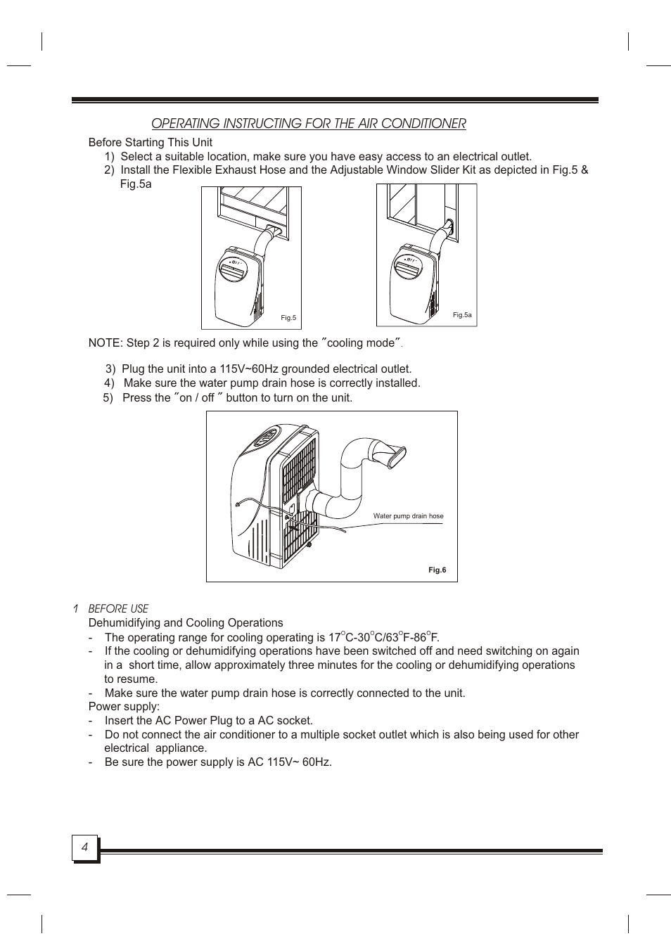 Т³гж 6, Operating instructing for the air conditioner | Daewoo DOC-091RH User Manual | Page 6 / 11