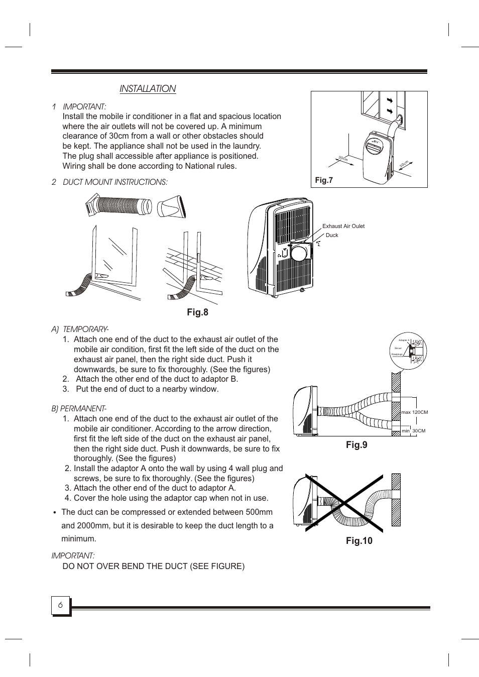 Т³гж 8, Installation, Fig.8 fig.9 fig.10 | Daewoo DOC-091RH User Manual | Page 8 / 11
