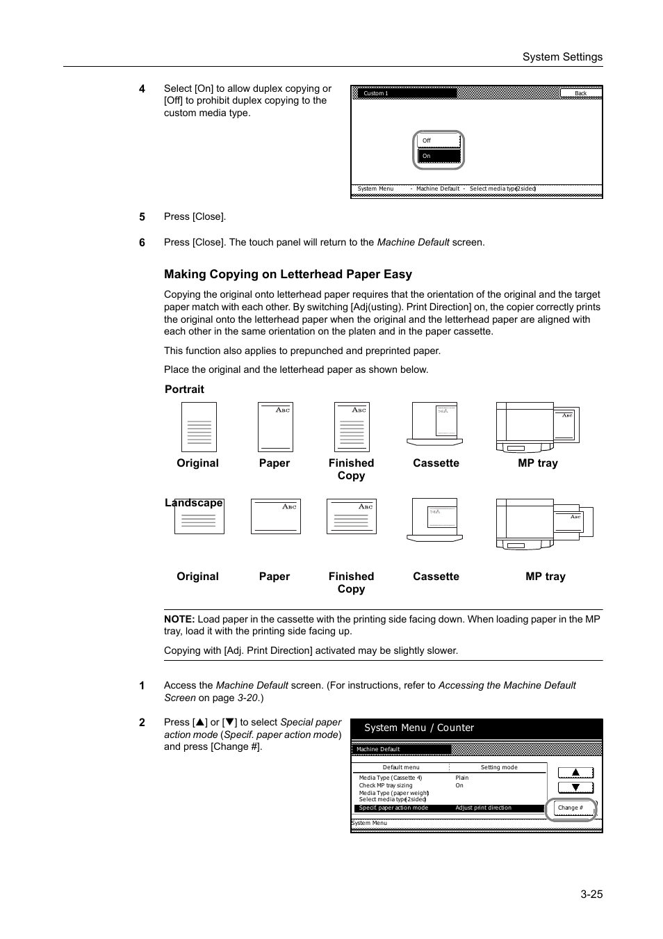 Making copying on letterhead paper easy -25, Making copying on letterhead paper easy | TA Triumph-Adler DC 2162 User Manual | Page 125 / 210