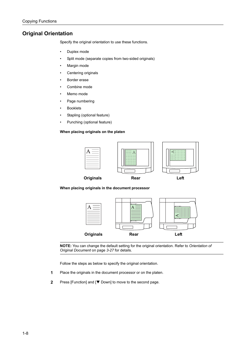 Original orientation, Original orientation -8 | TA Triumph-Adler DC 2162 User Manual | Page 14 / 210