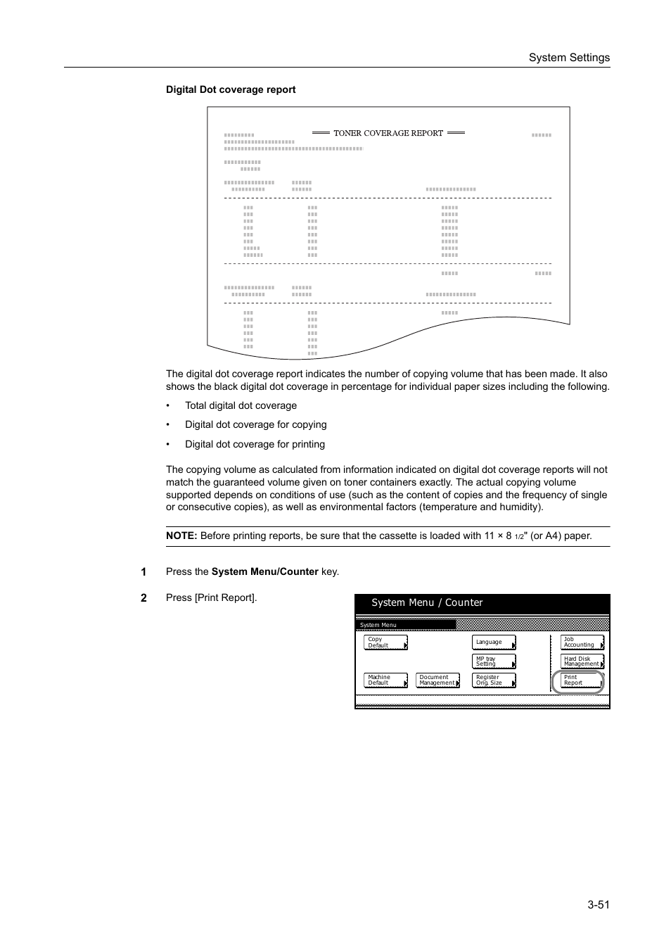 System settings 3-51 | TA Triumph-Adler DC 2162 User Manual | Page 151 / 210