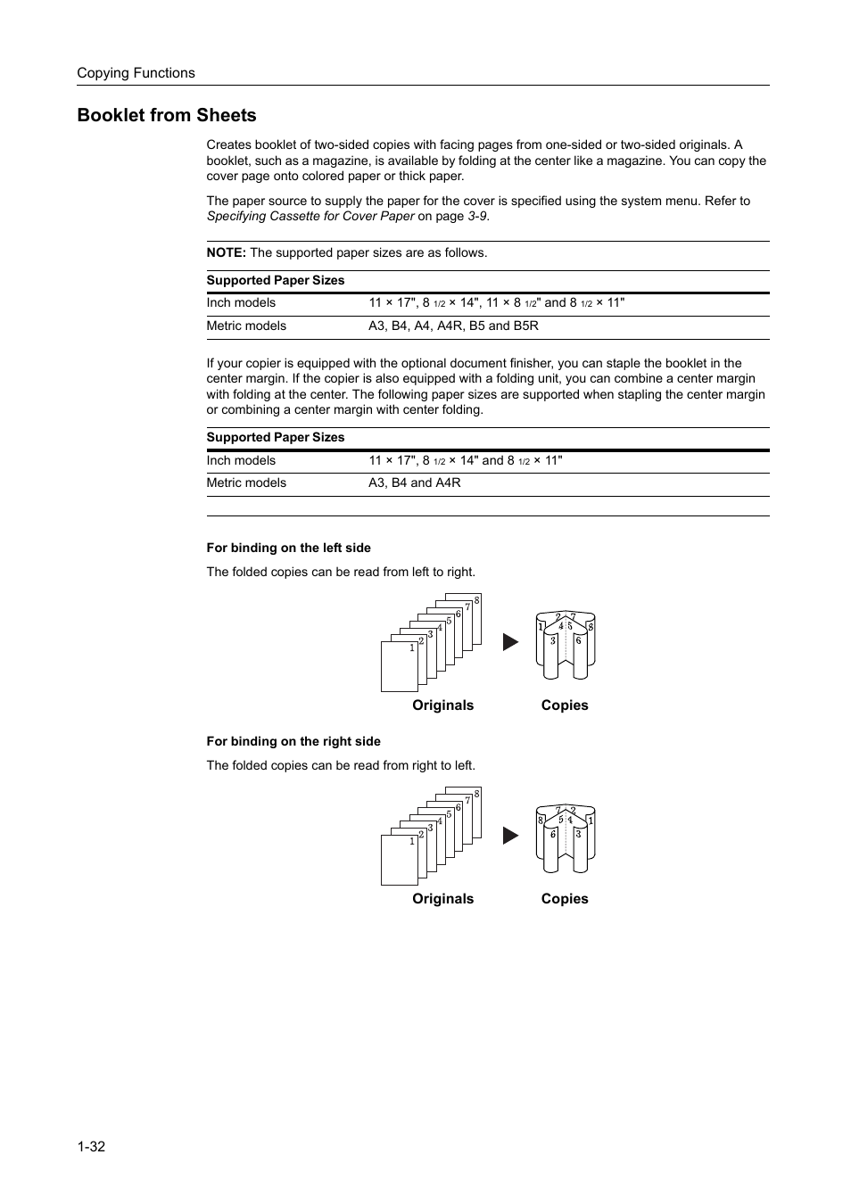 Booklet from sheets, Booklet from sheets -32 | TA Triumph-Adler DC 2162 User Manual | Page 38 / 210