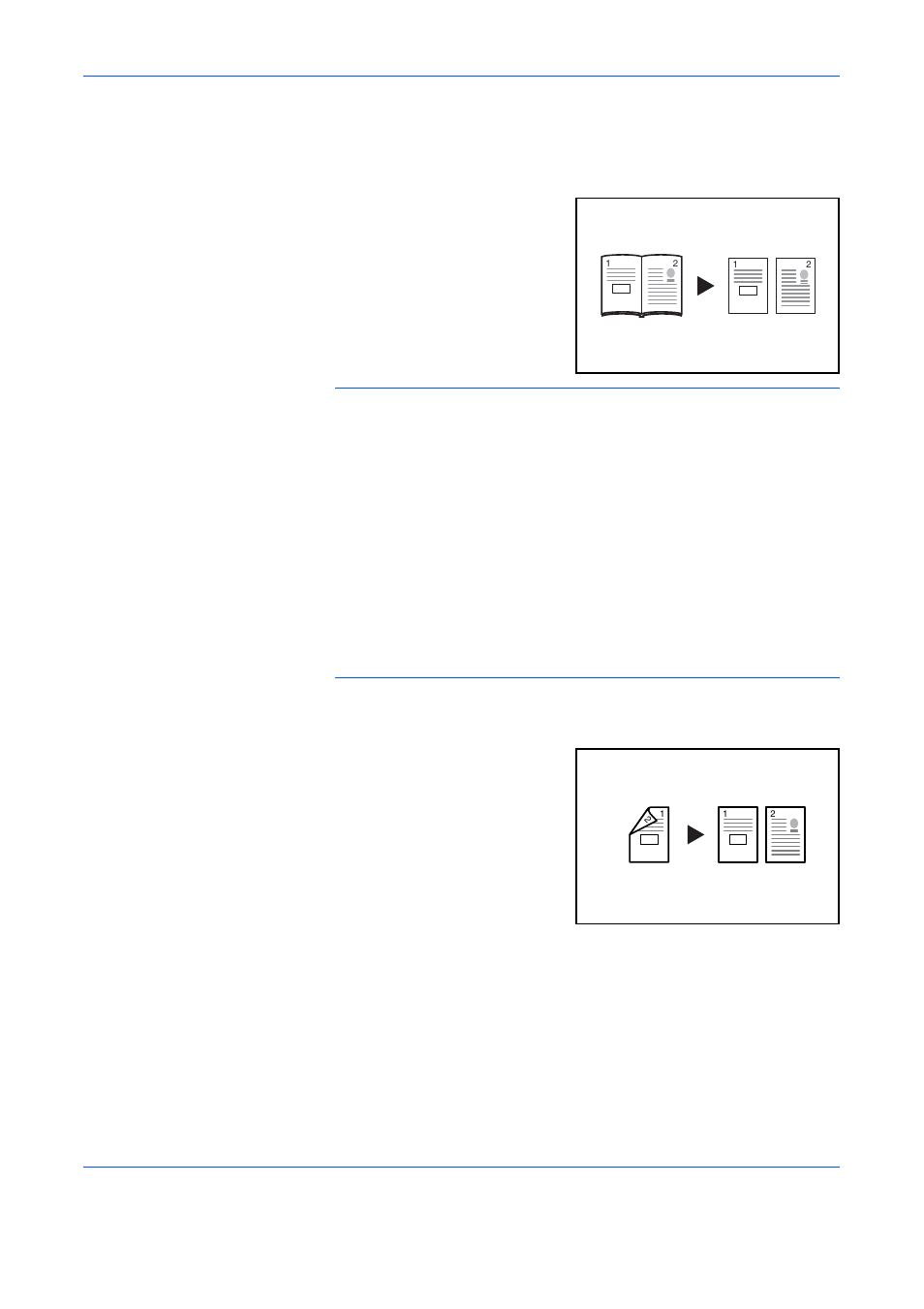 Split copy modes, Split copy from book originals, Split copy from 2-sided originals | Split copy modes -6 | TA Triumph-Adler DC 2216 User Manual | Page 56 / 148