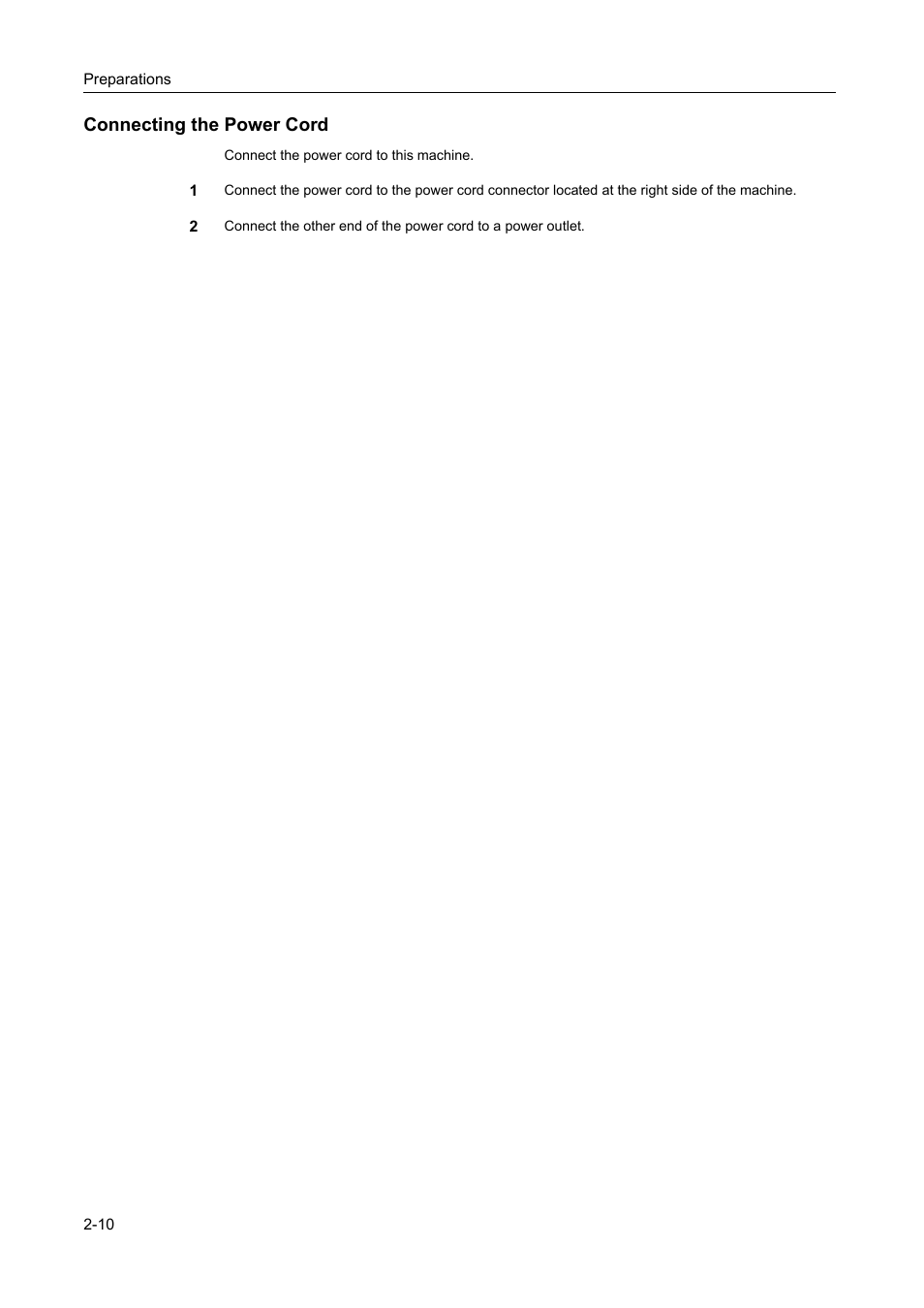 Connecting the power cord, Connecting the power cord -10 | TA Triumph-Adler DC 2218 User Manual | Page 35 / 114