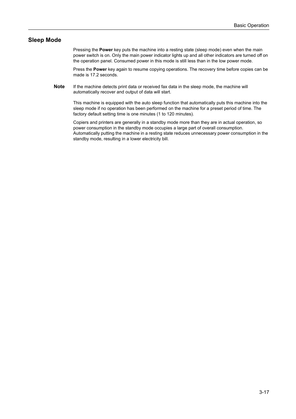 Sleep mode, Sleep mode -17 | TA Triumph-Adler DC 2218 User Manual | Page 58 / 114