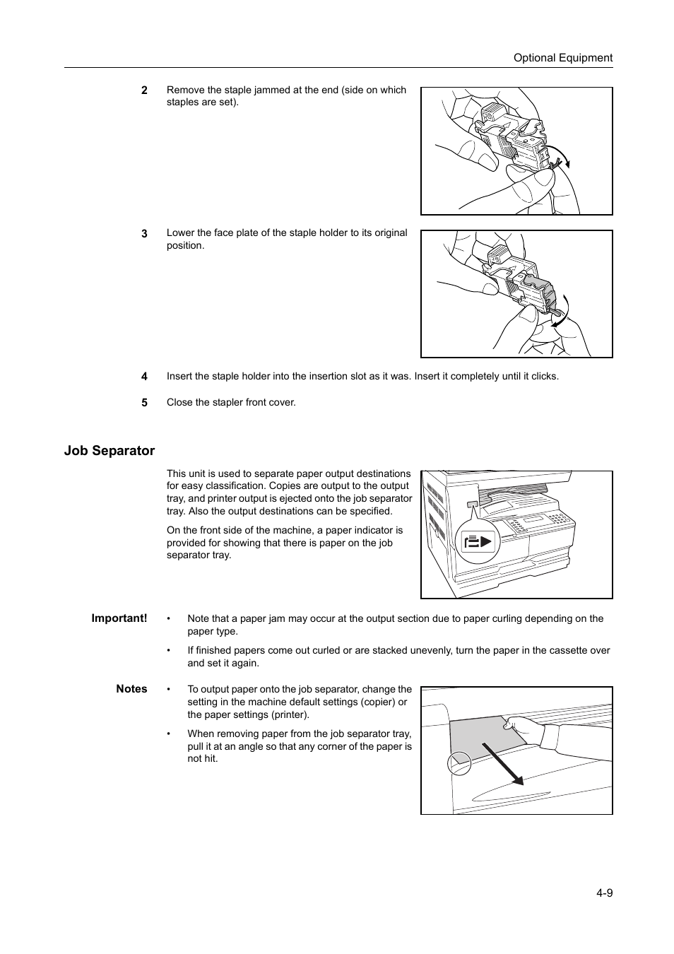Job separator, Job separator -9 | TA Triumph-Adler DC 2218 User Manual | Page 68 / 114