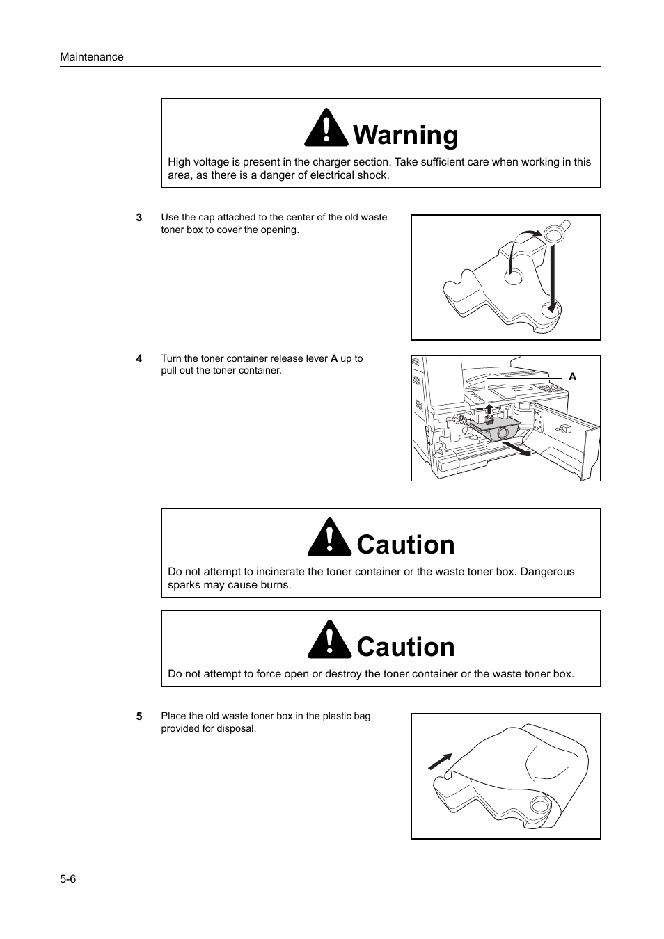 Warning, Caution | TA Triumph-Adler DC 2218 User Manual | Page 77 / 114