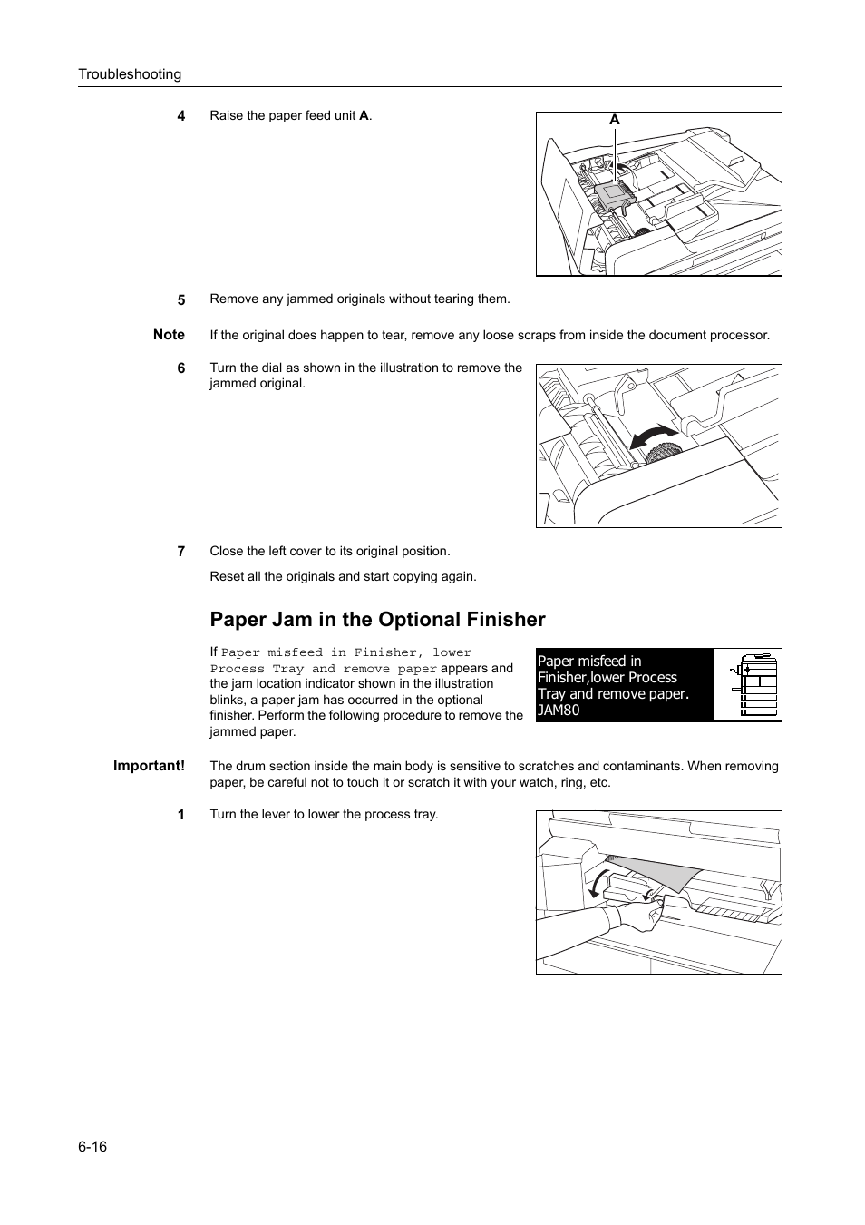 Paper jam in the optional finisher | TA Triumph-Adler DC 2218 User Manual | Page 97 / 114