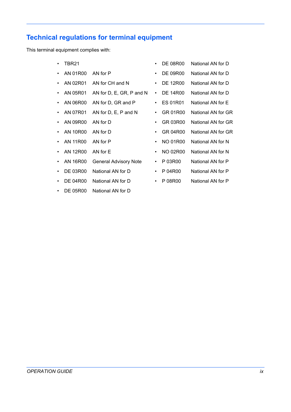 Technical regulations for terminal equipment | TA Triumph-Adler DC 2242 User Manual | Page 10 / 223