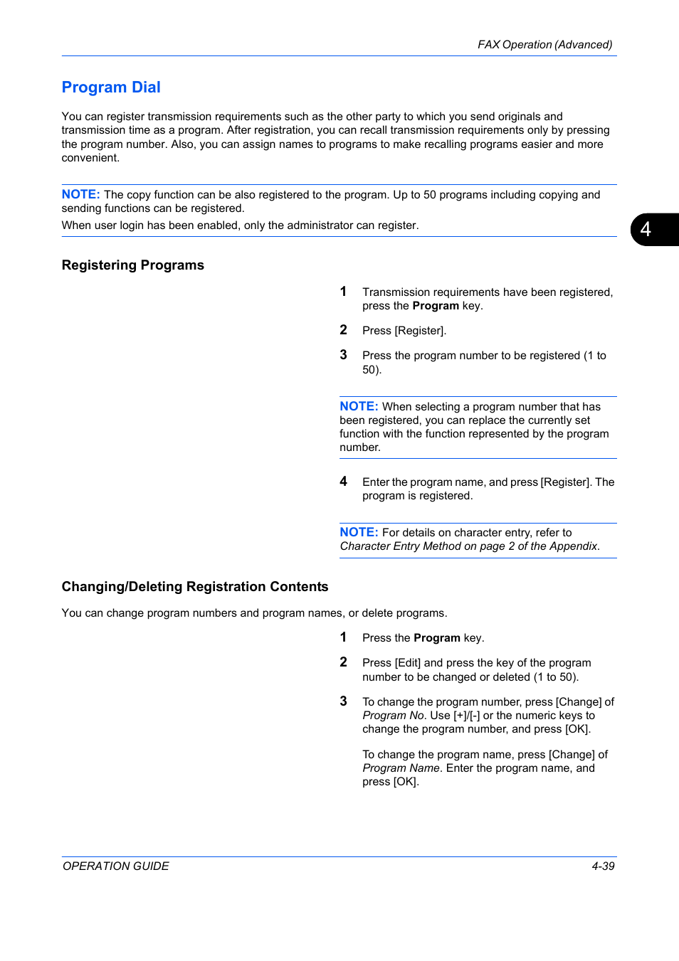 Program dial -39, Program dial | TA Triumph-Adler DC 2242 User Manual | Page 102 / 223