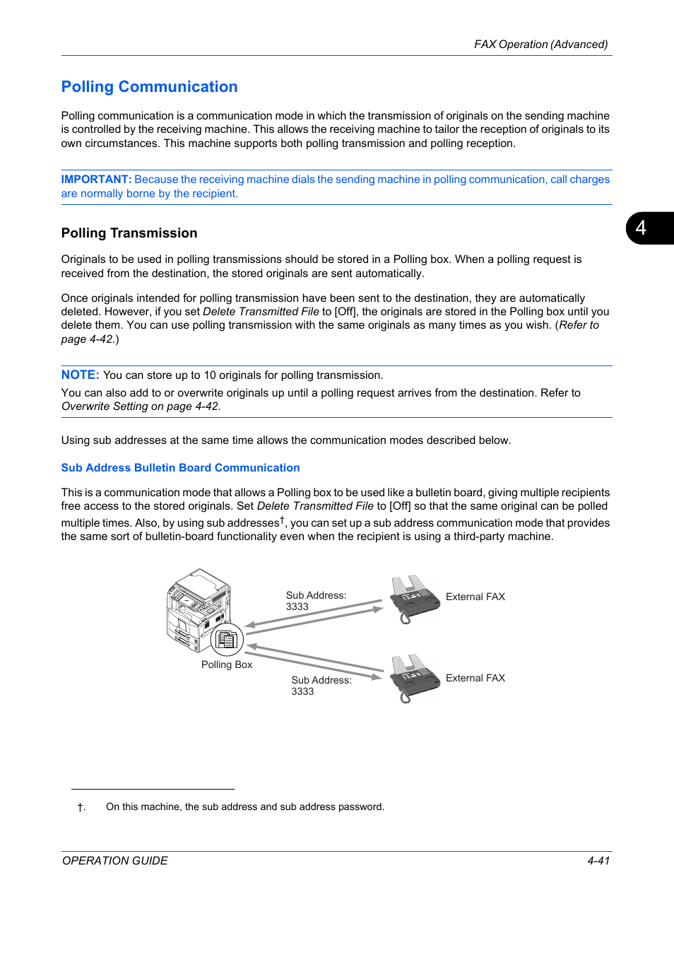 Polling communication -41, Polling communication, Polling transmission | TA Triumph-Adler DC 2242 User Manual | Page 104 / 223