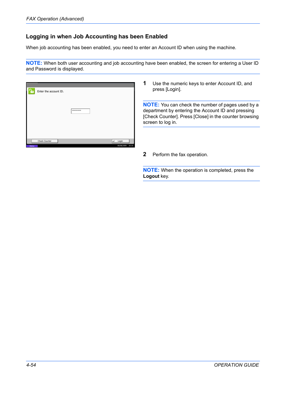 Logging in when job accounting has been enabled | TA Triumph-Adler DC 2242 User Manual | Page 117 / 223